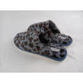 Leopard Faux Fur Slippers Warm Fuzzy Indoor